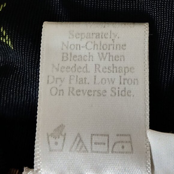 Coldwater Creek Vintage Midi Dress PM Medium Petite Black Pineapple USA Made - Picture 6 of 6